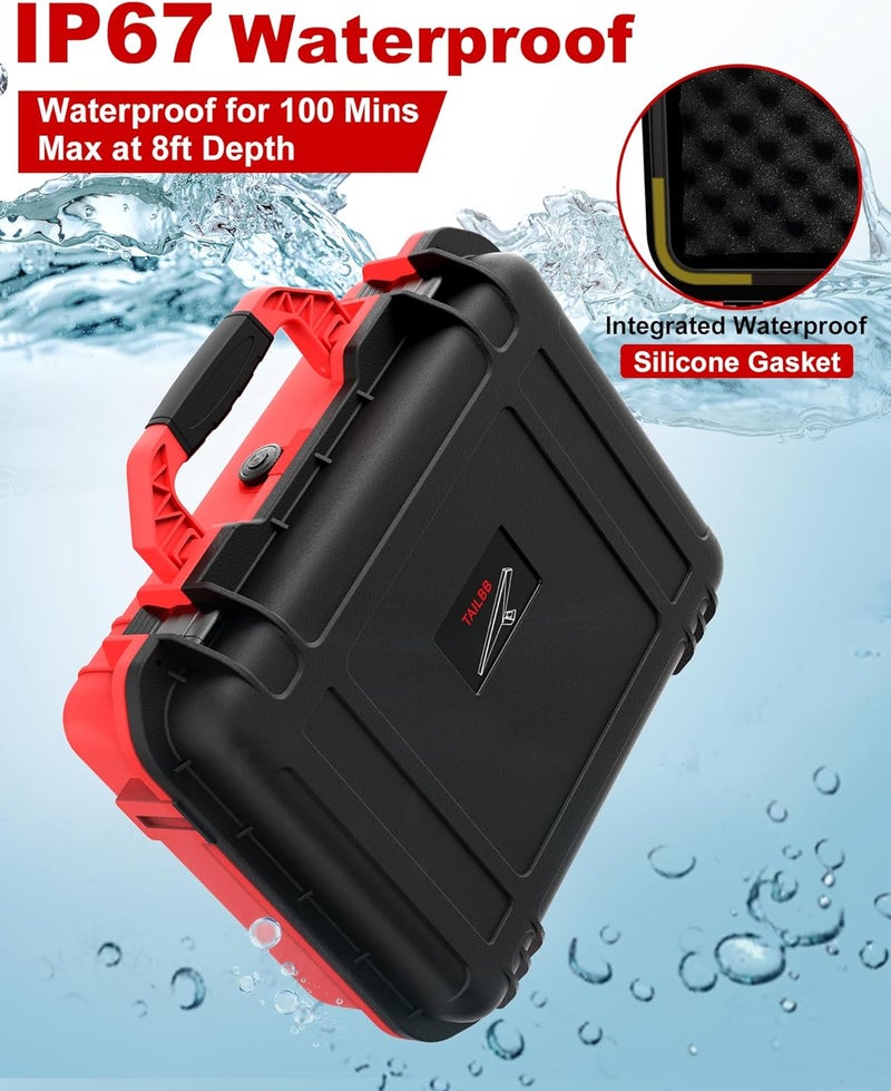TAILBB for Starlink Mini Case, Starlink Mini Accessories Kit Gen 4 Waterproof Black & Red Design Hard Case,Waterproof Pouch Bag & Shoulder Strap,Ideal for Travel, RV, Camping,Backpack Carrying Storage Mount - Image 3